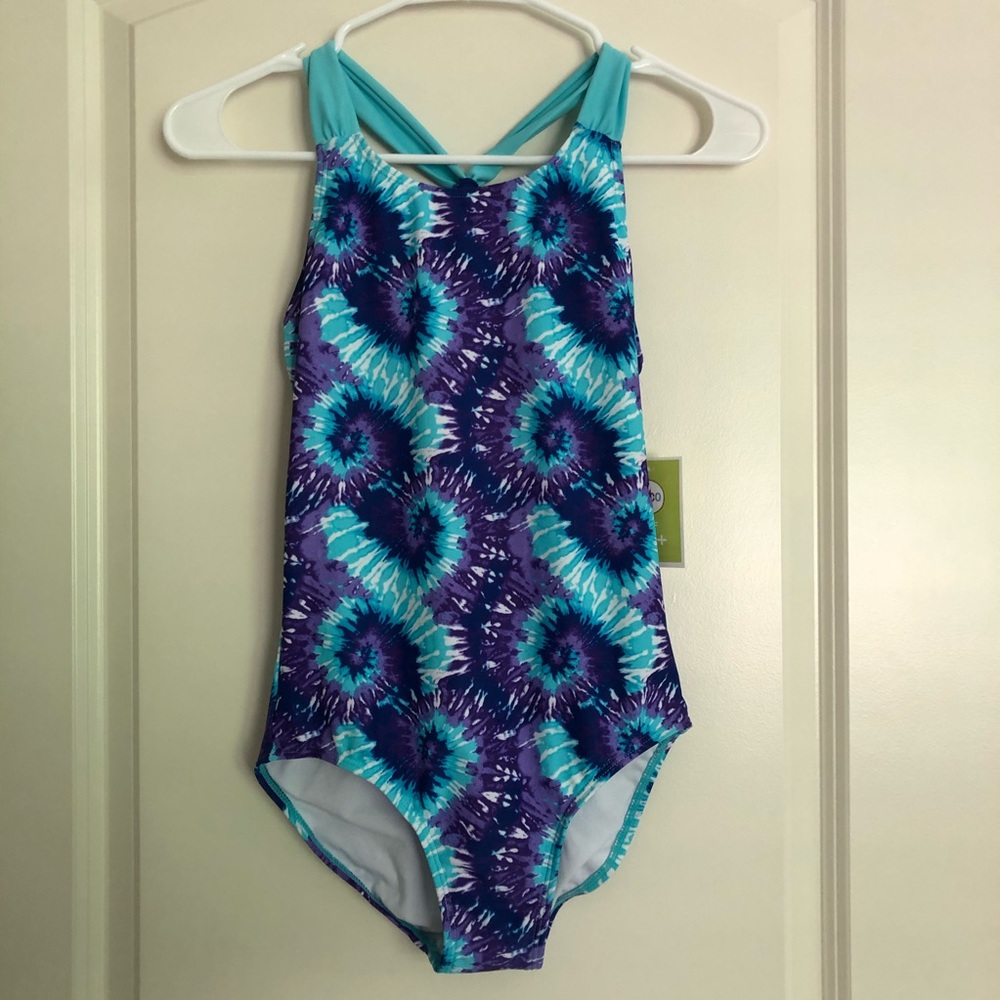 NWT Girl’s Blue/Purple Tie Dye Swimsuit